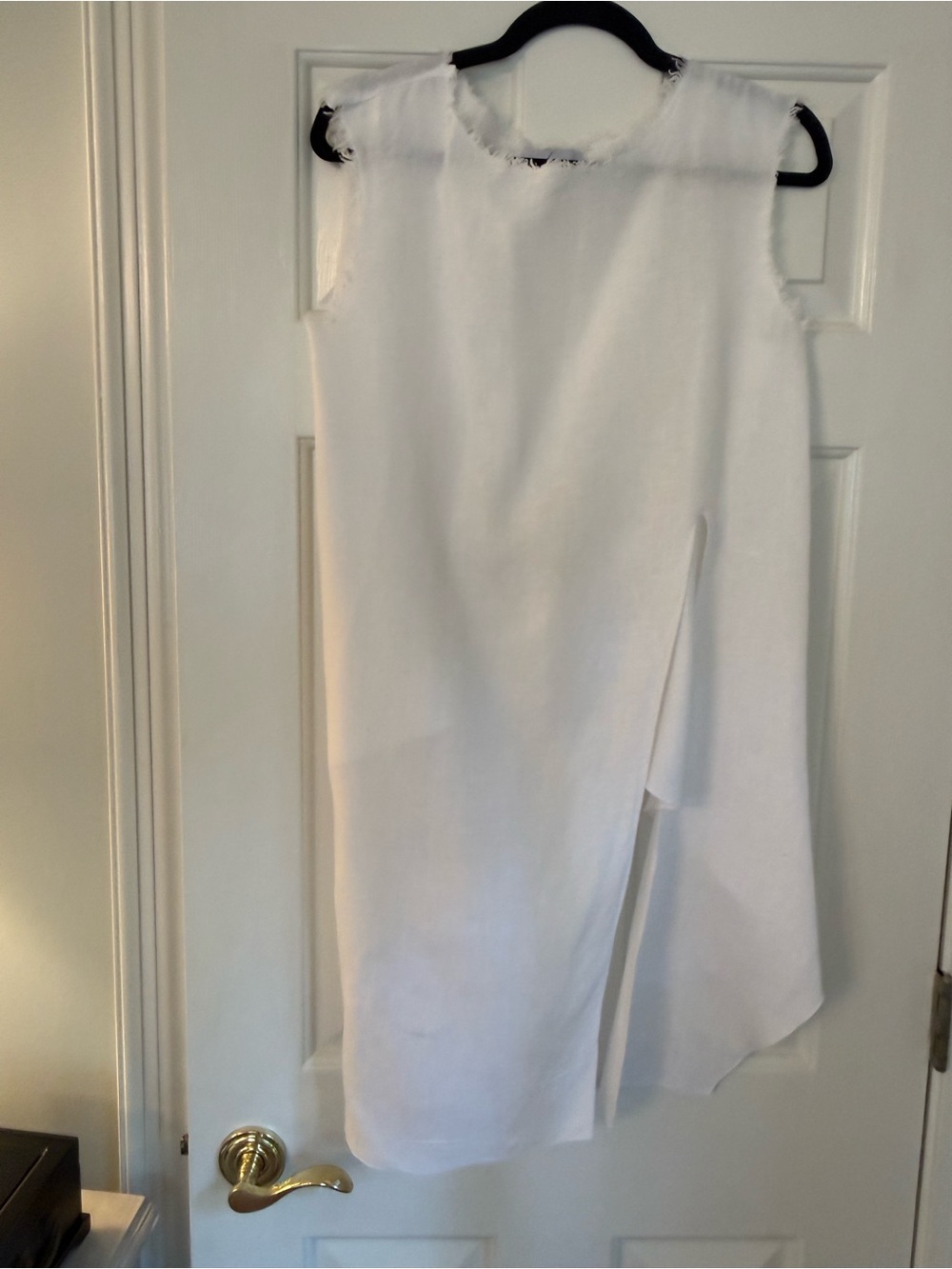 Women’s White Asymmetrical Midi top